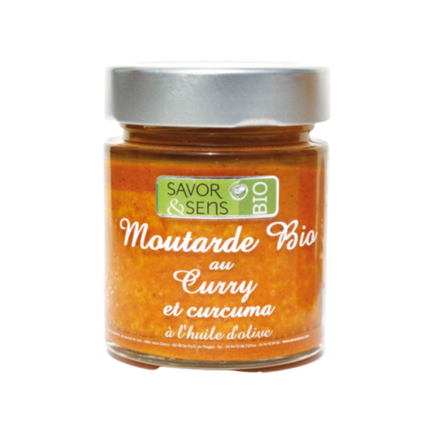 Moutarde Curry et Curcuma Bio