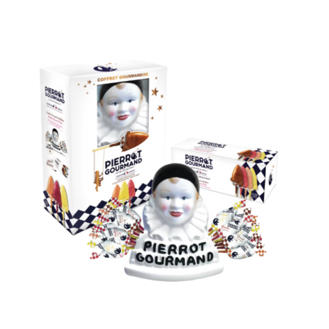 Buste + Bote 40 Sucettes Pierrot Gourmand