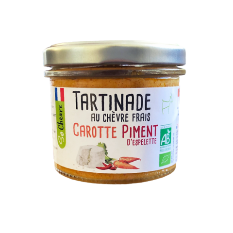 Tartinade au Chvre Frais Carotte Piment d'Espelette Bio