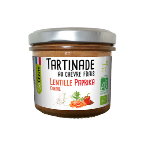 Tartinade au Chvre Frais Lentille Paprika Bio