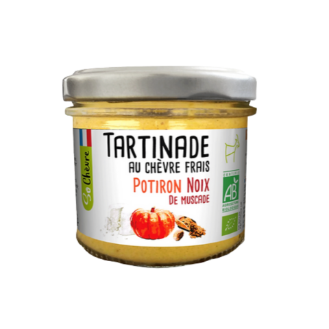 Tartinade au Chvre Frais Potiron Noix de Muscade Bio