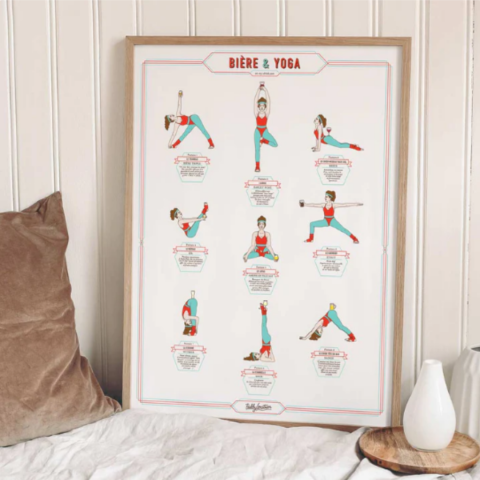 Affiche Bire Yoga Femme