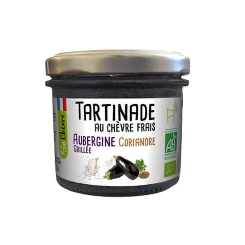 Tartinade au Chèvre Frais Aubergine Coriandre Grillée Bio