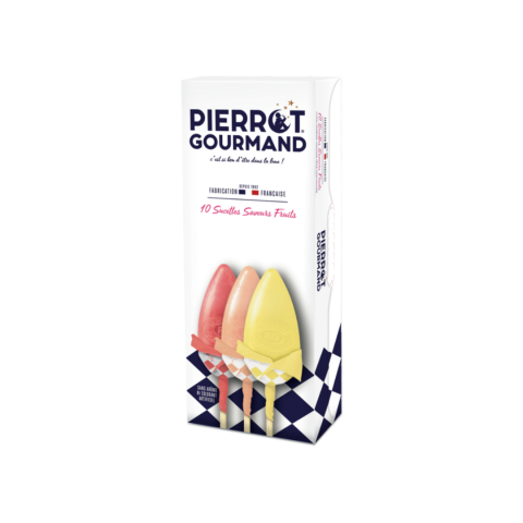 Etui 10 Sucettes Saveur Fruits Pierrot Gourmand