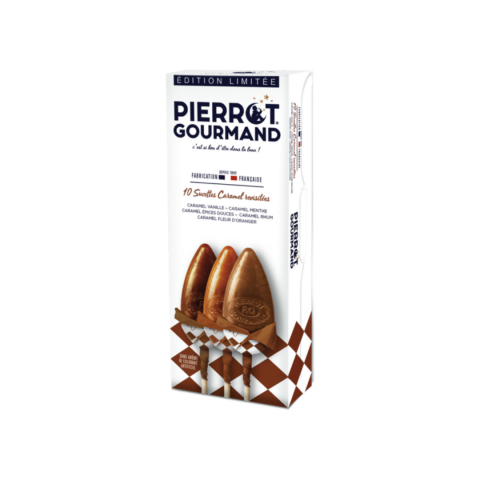 Etui 10 Sucettes Caramel Revisitées Pierrot Gourmand