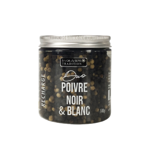 Recharge Duo de Poivre Noir et Blanc 140gr