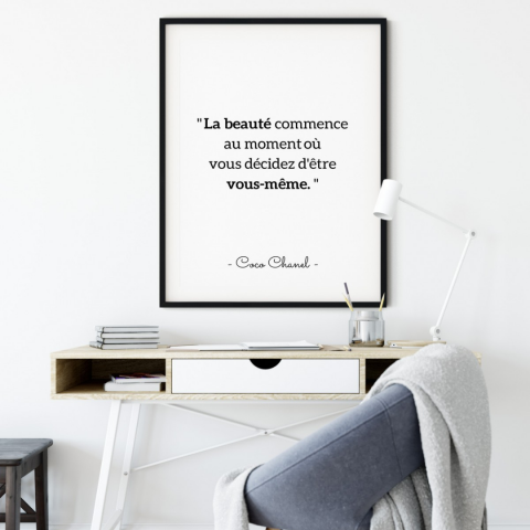 Affiche Citation Coco Chanel