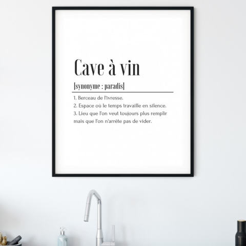 Affiche Définition Cave à Vin